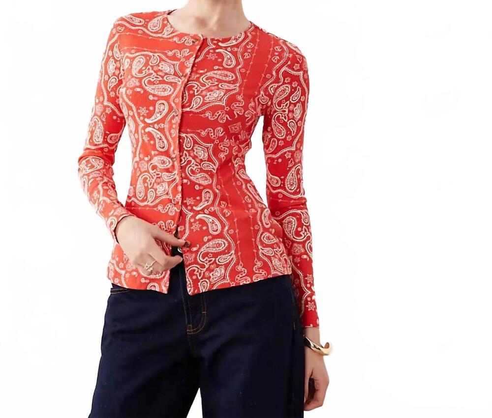 NEW NEVER FULLY DRESSED alexa cardigan in red bandana